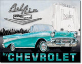 1957 Chevy Bel Air Tin Sign - Vintage Signs Canada