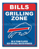 Buffalo Bills Grill Zone Tin Sign-12X16 Sign