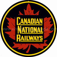 Canadian National Railways Sign 14’ Round Aluminum Signs