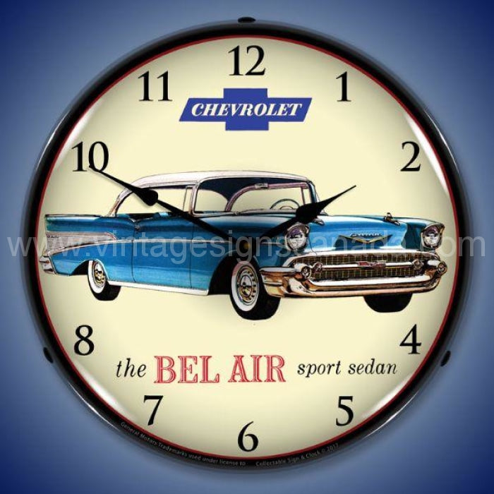 1957 Chevrolet Bel Air Led Clock