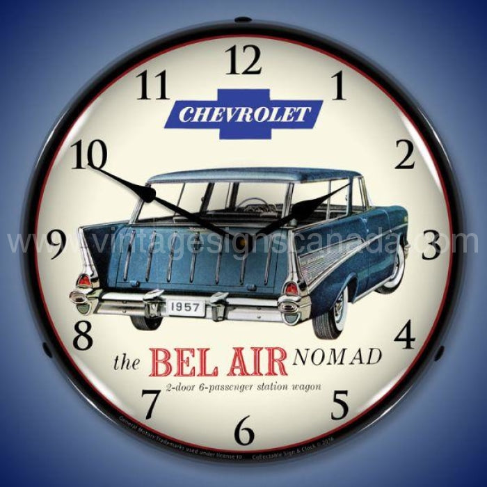 1957 Chevrolet Bel Air Nomad Led Clock