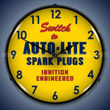 Auto-Lite Spark Plugs Led Clock