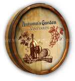 Autumn's Garden Quarter Barrel Sign - Vintage Signs Canada