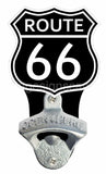 Black Route 66 Bottle Opener-4X7 Opener