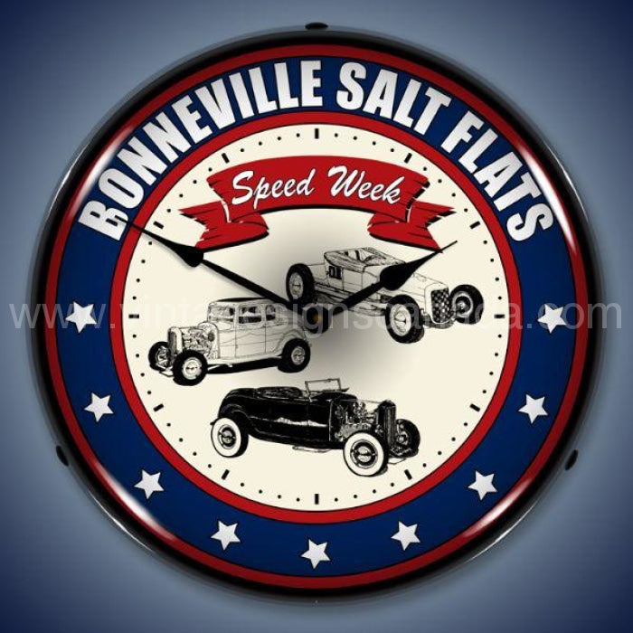 Bonneville Speed Week Led Clock