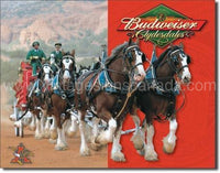 Budweiser Clyesdales Tin Sign - Vintage Signs Canada