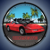 C4 Red Corvetteled Clock Led