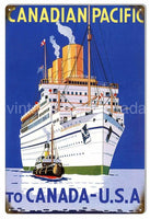 Canada Pacific Travel Reproduction Sign-12X18 Tin Sign