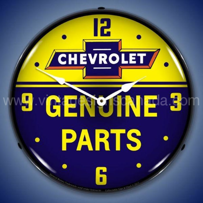 Chevrolet Bowtie Genuine Parts Led Clock