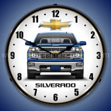 Chevrolet Silverado Blue Led Clock