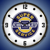 Chevrolet Super Service Led Clock