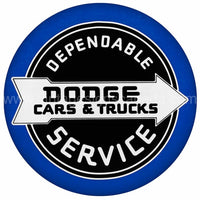 Dodge Cars And Trucks 15 Dome Metal Sign Tin