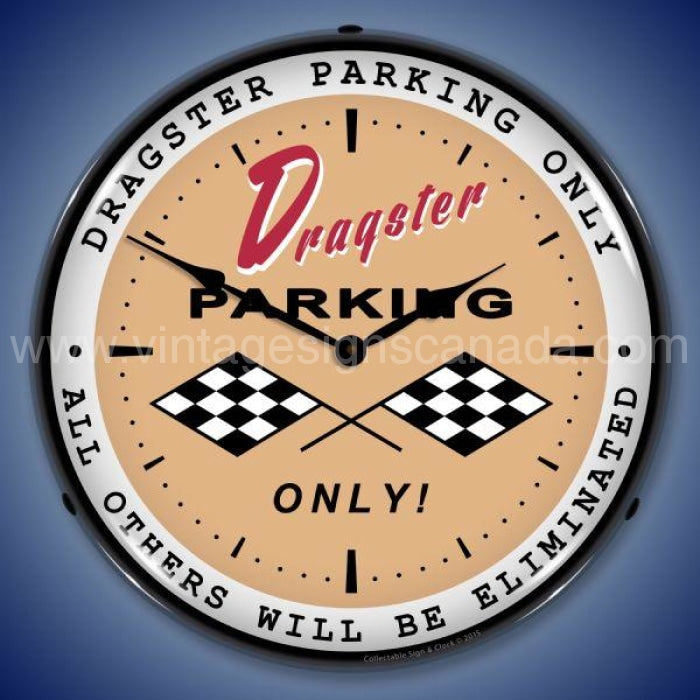 Dragster Parking Led Clock