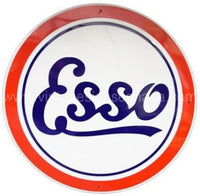 Esso 24 Round Tin Sign
