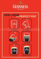 Guinness How To Pour Tin Sign - Vintage Signs Canada