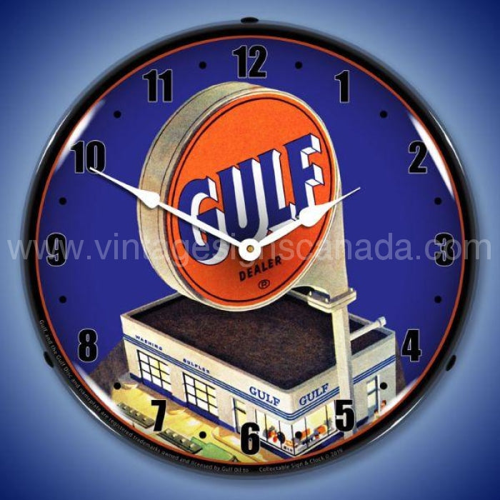 Gulf Station 1960 Led Clock