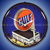 Gulf Station 1960 Led Clock