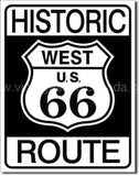 Historic Route 66 Tin Sign - Vintage Signs Canada
