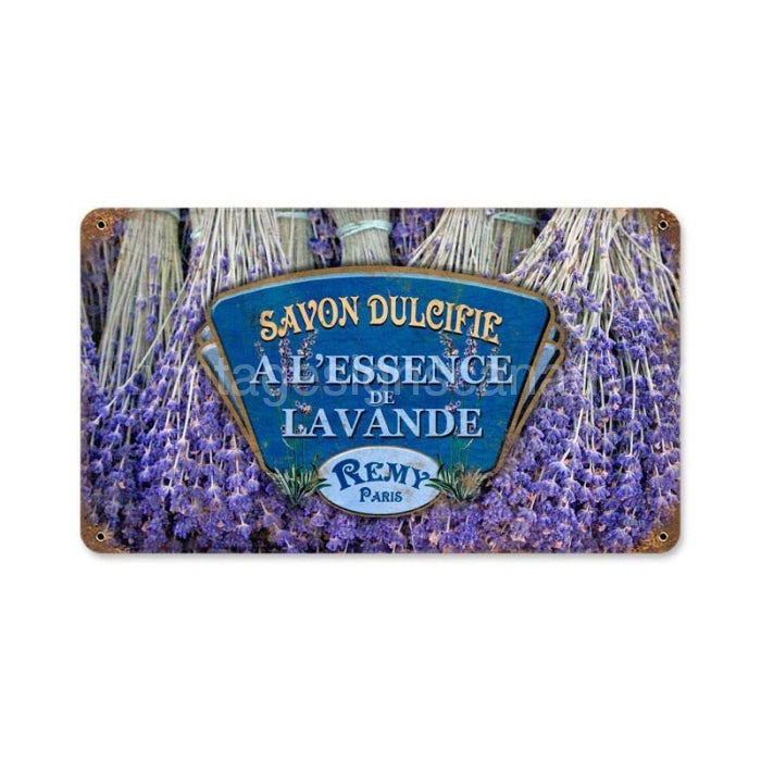 Lavender Metal Sign Tin