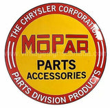 Mopar Parts 15 Dome Metal Sign Tin