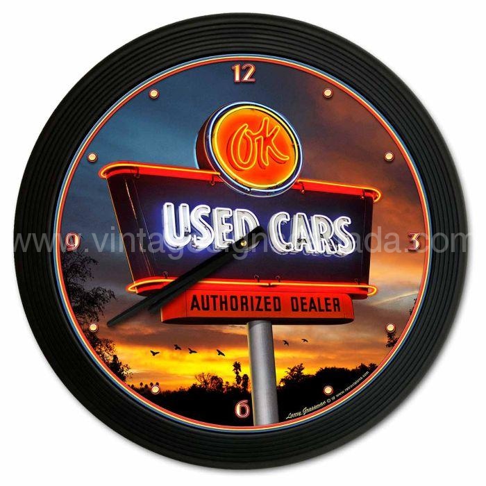 Ok Used Cars Sign Clock-18 Clock