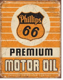 Phillips 66 Premium Oil Tin Sign - Vintage Signs Canada