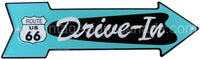 Route 66 Drive In Sign Tin
