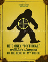 Sasquatch-Mythical Tin Sign