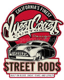 West Coast Shield Vintage Metal Sign Tin