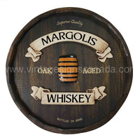Margolis Whisky Barrel End Sign - Vintage Signs Canada