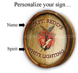 White Lightning Quarter Barrel Sign