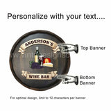 Wine & Cheese Personalized Quarter Barrel Sign