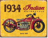 1934 Indian Motorcycle Tin Sign - Vintage Signs Canada
