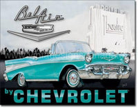 1957 Chevy Bel Air Tin Sign - Vintage Signs Canada