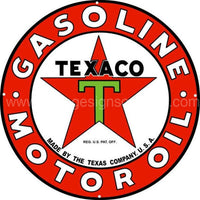 24 Round Texaco Tin Sign