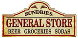 Sundries General Store Vintage Cut Out Metal Sign 23"x11.4"