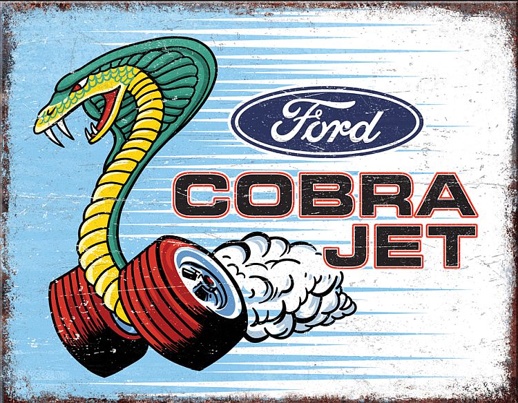 Ford-Cobra Jet Tin Sign
