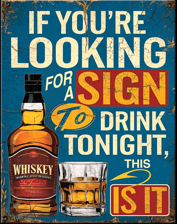You're Drinking Tin Sign