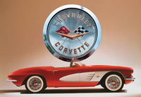 Chevy Red Corvette Tin Sign