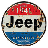 Aged Looking 1941 Jeep Reproduction Sign-14X14 Metal Sign