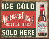 Anheuser Busch Ice Cold Tin Sign-16X12 Sign