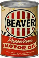 Beaver Premium Motor Oil Can Cut Out Sign-7.25X10.5 Sign