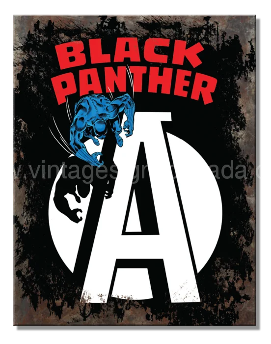 Black Panther A Tin Sign-12X16 Sign