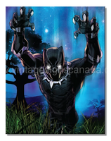 Black Panther Pouncing Tin Sign-12X16 Sign