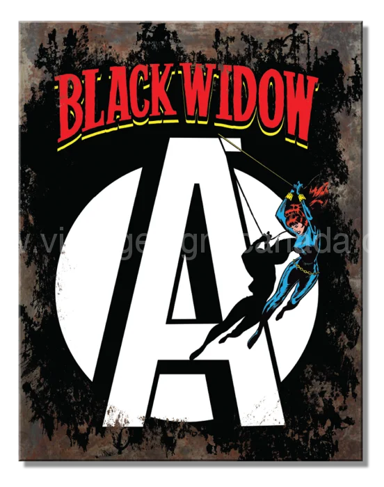 Black Widow A Tin Sign-12X16 Sign