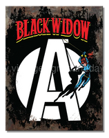 Black Widow A Tin Sign-12X16 Sign