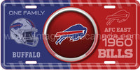 Buffalo Bills Bullseye License Plate Tin Sign