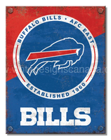 Buffalo Bills Two Tone Tin Sign-12X16 Sign