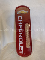 Chevrolet Metal Thermometer-17 3/8Highx5 1/8Wide Thermometer