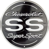 Chevrolet Super Sport 12 Round Tin Sign Tin Sign